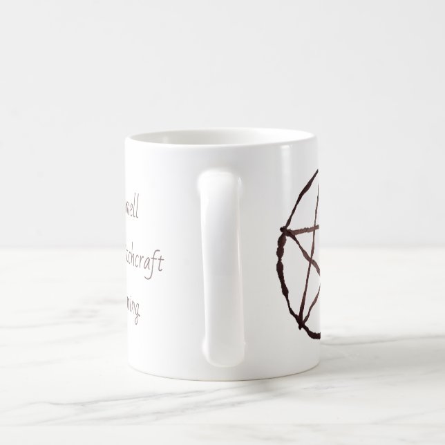 Coffee & Witchcraft Pentacle Coffee Mug (Handle)