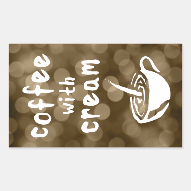 coffee with cream bokeh sticker (Front)