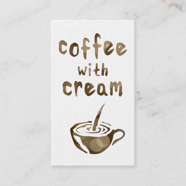 coffee with cream punch card bokeh (Front)