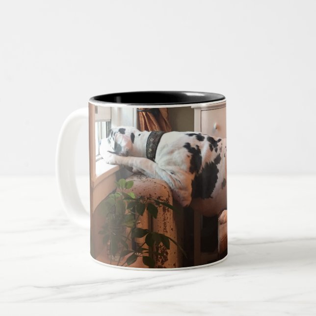 Coffee with Dottie! Two-Tone Coffee Mug (Front Left)