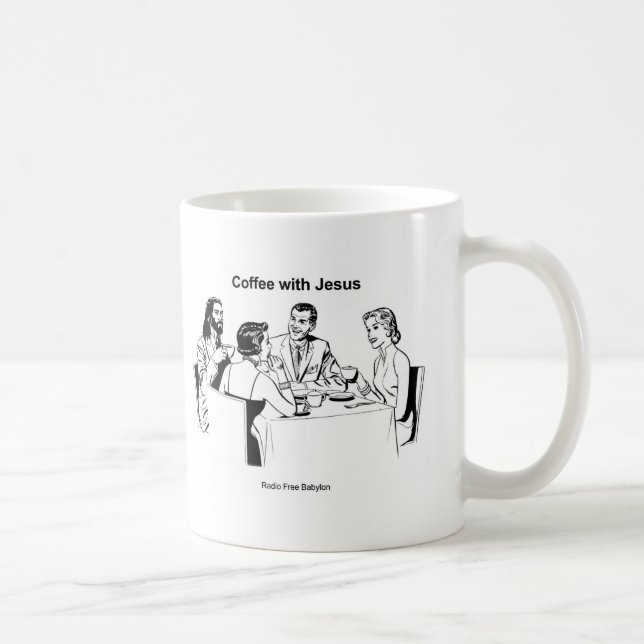 Coffee With Jesus Characters Mug (Right)