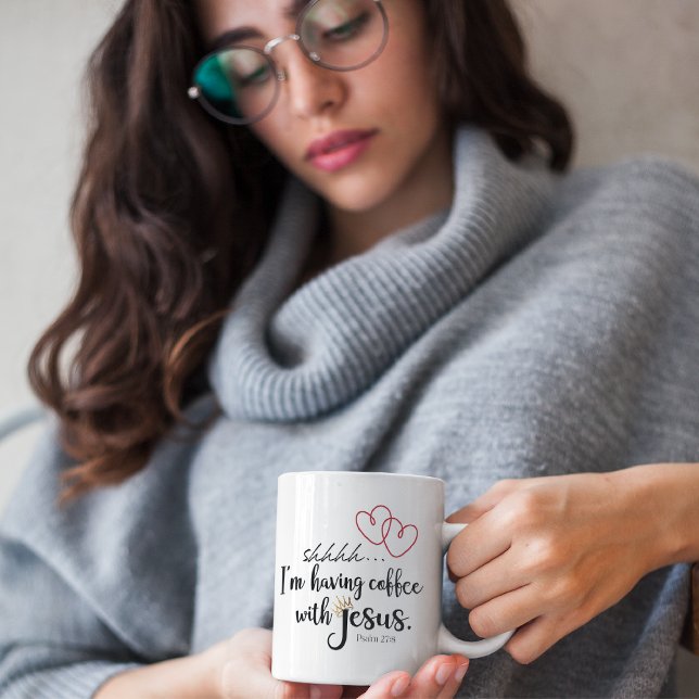 COFFEE WITH JESUS Christian Quiet Time Quote Mug (Creator Uploaded)