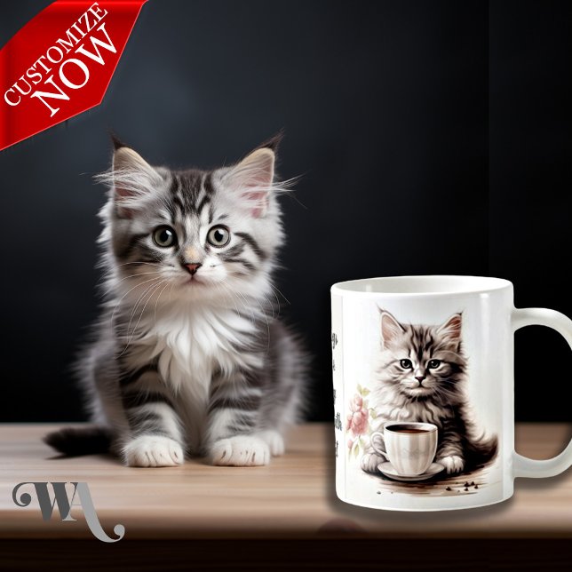 Coffee with my Cat  Mug (Easy to Personalize)