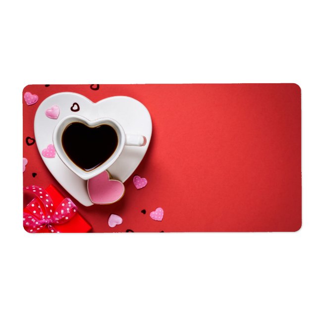 Coffee With Red Gift Box And Cookie (Front)