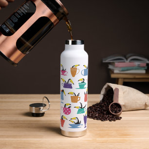 Coffee with Toucans Water Bottle