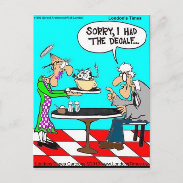 Coffee Without Cows Funny Tees Mugs & Gifts Postcard (Front)