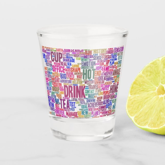 Coffee Word Cloud Text Pattern Tea Cup (Front)