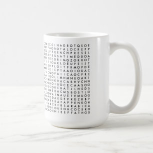 coffee word search puzzle mug