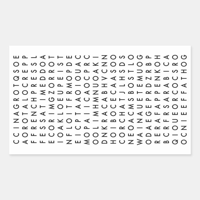 coffee word search puzzle sticker (Front)