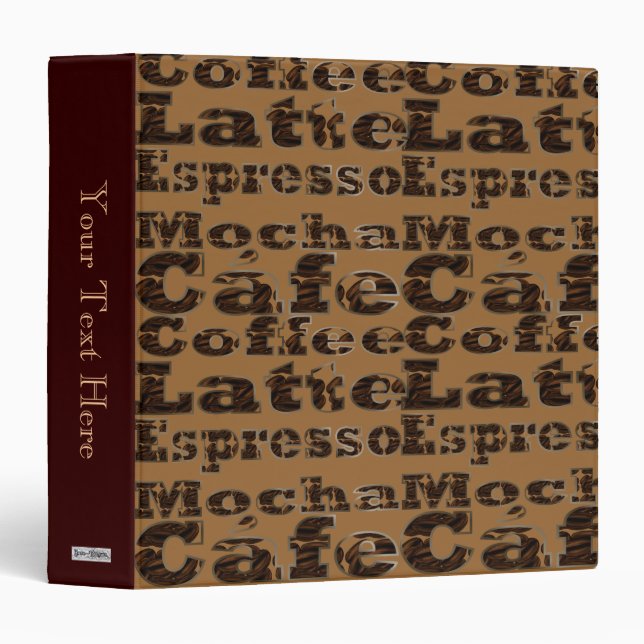Coffee Words Binder (Front/Spine)