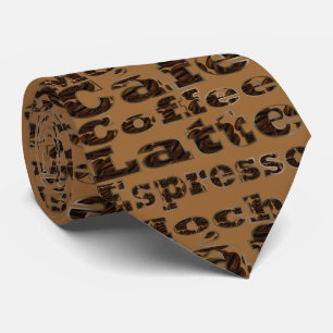 Coffee Words Tie