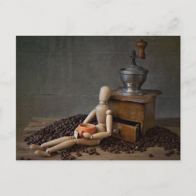 Coffee Worker Postcard (Front)