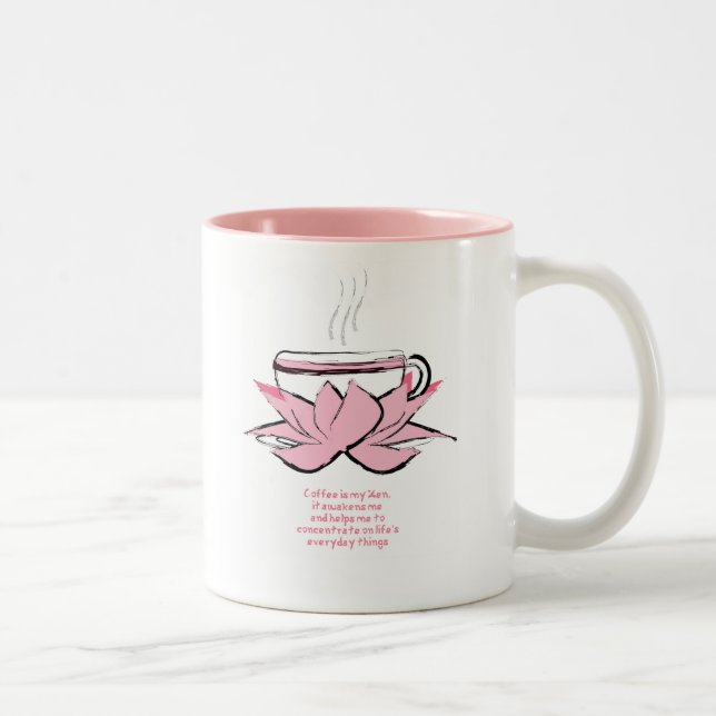 coffee zen Two-Tone coffee mug (Right)