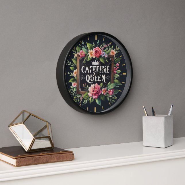 Coffeecore Horloge Café Mèmes Barista Chalkboard (Bureau)