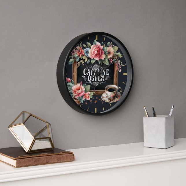Coffeecore Horloge Café Mèmes Barista Chalkboard (Bureau)