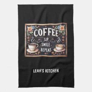 ☕Coffeecore Kitchen Towel Custom Coffee Decor 