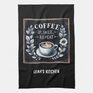 ☕Coffeecore Kitchen Towel Custom Coffee Decor 