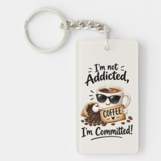 Coffeeholic Coffee Keychain