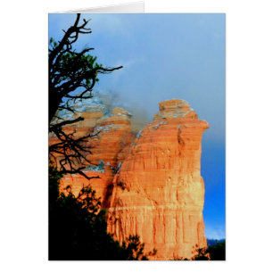 Coffeepot Rock in snow