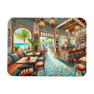 Coffeeshop in Cancun Mexico Magnet