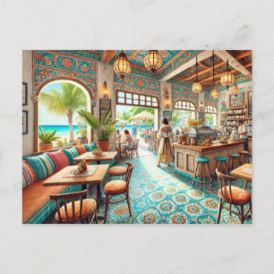 Coffeeshop in Cancun Mexico Postcard