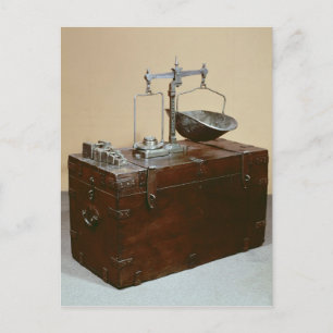 Coffer and scales postcard