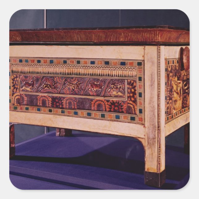 Coffer from the Tomb of Tutankhamun Square Sticker (Front)