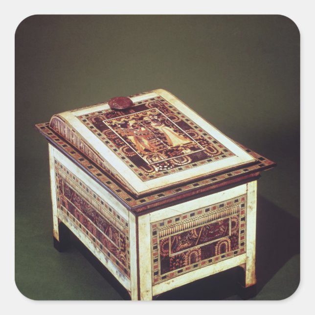 Coffer, from the Tomb of Tutankhamun Square Sticker (Front)