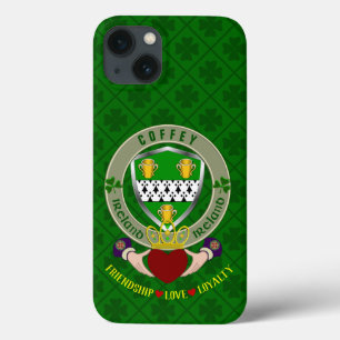 Coffey Irish Shield & Claddagh Personalized       iPhone 13 Case