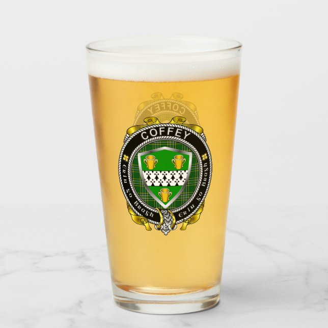 Coffey/O'Coffey Irish Beer Glass (Front Filled)