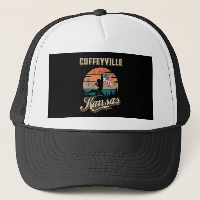 Coffeyville Kansas Trucker Hat (Front)