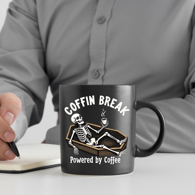 Coffin Break Skeleton Coffee Mug (Creator Uploaded)