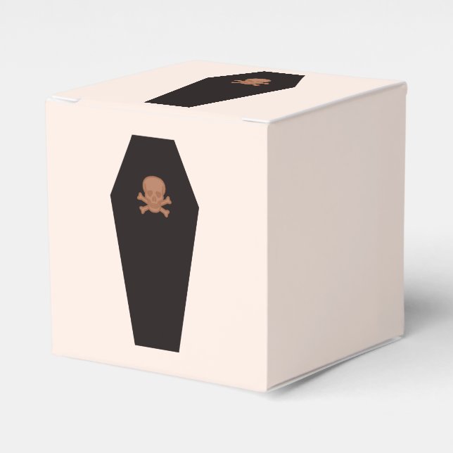 Coffin (Brown) Favor Box (Front Side)