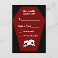 Coffin Ebony III (Red) RSVP Card - LND