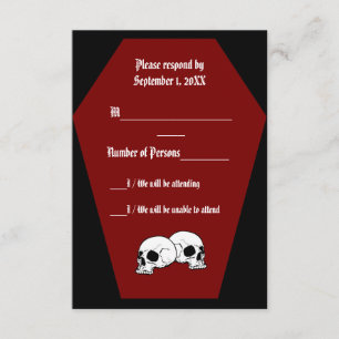 Coffin Ebony III (Red) RSVP Card - LND