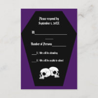 Coffin Ebony (Indigo) RSVP Card