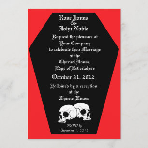 Coffin Ebony (Ruby) Wedding Invitation