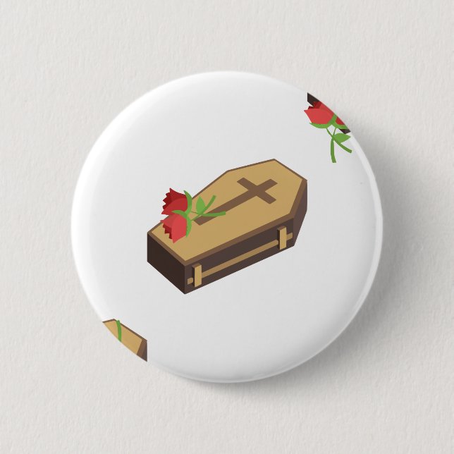 coffin emojis 2 inch round button (Front)