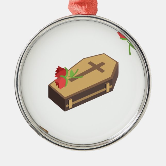 coffin emojis metal ornament (Front)
