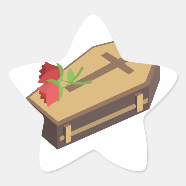 coffin emojis star sticker (Front)