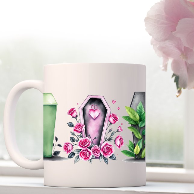 Coffin mug pink goth mug whimsigoth (Creator Uploaded)