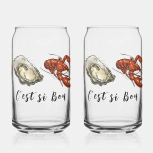 Coffres en verre de fruits de mer