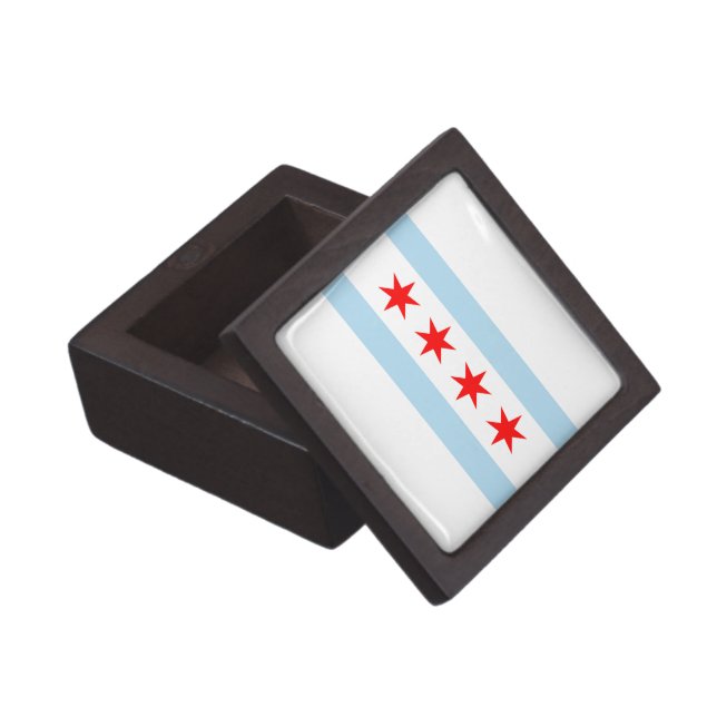 Coffret Cadeau De Première Qualité Drapeau de Chicago (Ouvert)