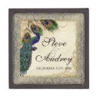 Peacock & Feathers Formal Mariage Ring Trinket