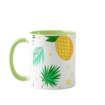 Coffy Mug WIth Tropic Pattern