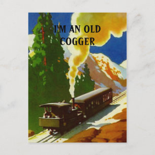 COG RAILWAY TRAIN POSTCARD Rack EZ2 Customize