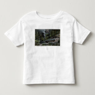 Cog Wheel Train Climbing Up Toddler T-shirt