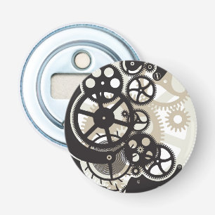 Cog wheels work bottle opener