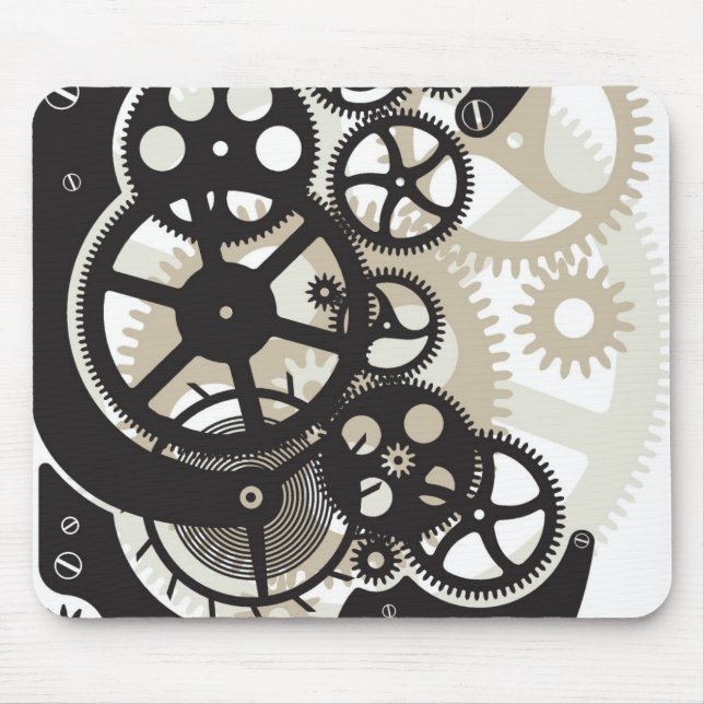 Cog wheels work mouse pad (Front)