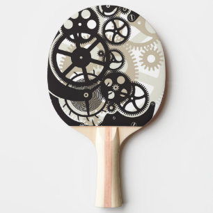 Cog wheels work ping pong paddle